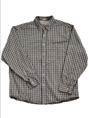 Aigle Green & White Plaid Long-Sleeve Button-Down Shirt